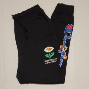 Men's CHAMPION x SUPERMARIO Bros. Reverse Weave Black Joggers